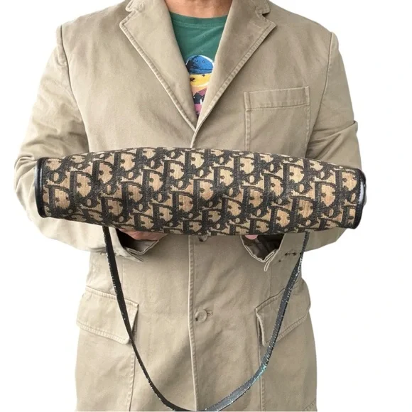 Vintage Christian Dior trotter shoulder bag canvas leather - Picture 6 of 12